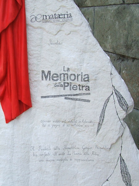PIETRASANTA - "La Memoria della Pietra", openair video-art exhibit
