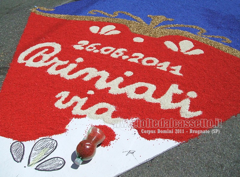 BRUGNATO (SP) - INFIORATA DEL CORPUS DOMINI 2011 - Logo di Via Briniati