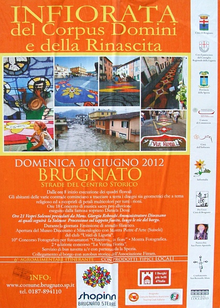 BRUGNATO (Infiorata del Corpus Domini 2012) - Manifesto pubblicitario dell'evento