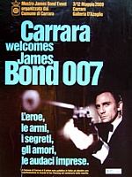 DANIEL CRAIG nella mostra "Carrara welcomes James Bond 007" - organizzata dal Comune di Carrara. Quello della "capitale del marmo"  stato il primo evento in Italia dedicato all'agente segreto britannico, eroe di tanti romanzi di Jan Fleming