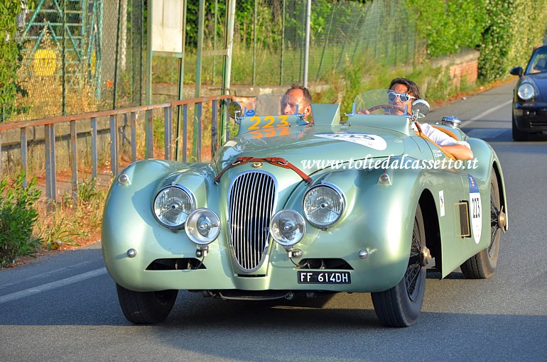 MILLE MIGLIA 2022 - Jaguar HK 120 OTS Roadster anno 1952 (Equipaggio: Claudio Zanardi e Giorgio Quadri - Numero di gara: 223)