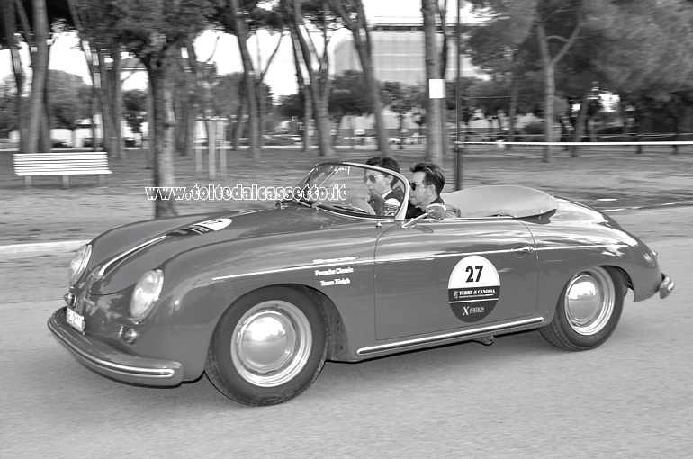 GRAN PREMIO TERRE DI CANOSSA 2020 - La Porsche 356 B T6 Roadster di Marlin e Schnitzler (Scuderia: Porsche Classic Team - Numero di gara: 27)