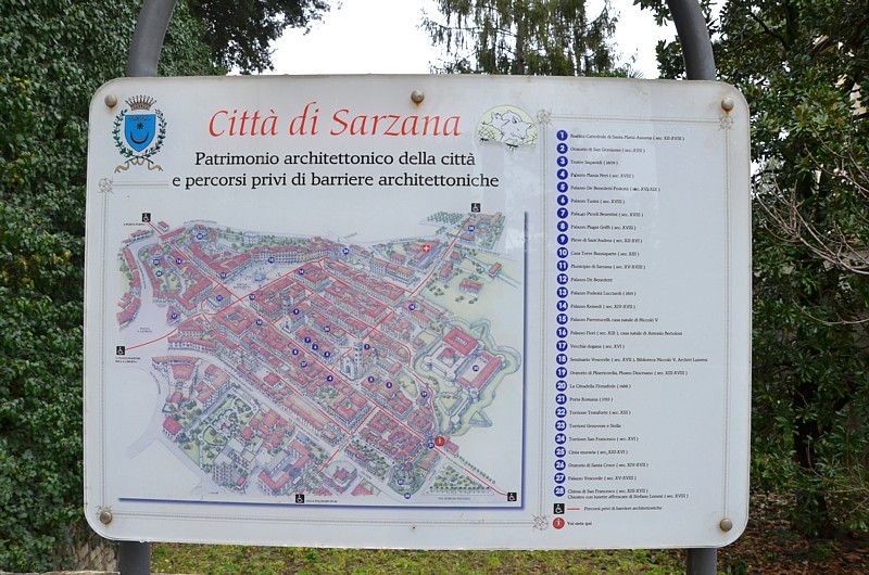 SARZANA - Segnaletica del patrimonio architettonico della citt e dei percorsi privi di barriere architettoniche