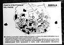 BIBOLA - Cartello segnaletico indicante l'impianto urbanistico a forma circolare
