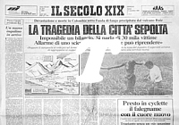IL SECOLO XIX del 16 novembre 1985 - La citt di Armero sepolta dalla melma e dai detriti scaricati a valle dalla furia del vulcano