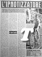 LO SPORT ILLUSTRATO del giugno 1952 - Fausto Coppi, vincitore del 35 Giro d'Italia viene definito "L'ipnotizzatore"