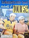 LO SPORT ILLUSTRATO del 12 giugno 1952 - Coppi e Bartali sulla copertina del magazine della "Gazzetta" che presenta il 39 Tour de France