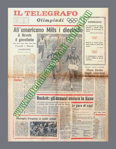IL TELEGRAFO del 15 ottobre 1964 - Speciale sulle Olimpiadi di Tokio
