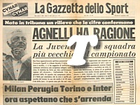 LA GAZZETTA DELLO SPORT del 21 novembre 1978 - In prima pagina una fotografia dell'avvocato Gianni Agnelli pensieroso sul fatto che la sua Juventus  una squadra composta da giocatori non pi giovanissimi