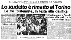 TUTTOSPORT del 29 luglio 1946 - In prima pagina il Torino che ha vinto il campionato di calcio 1945-1946