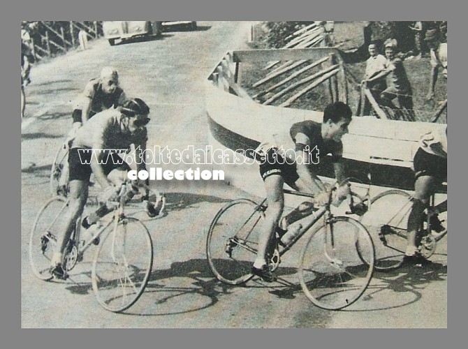 MONDIALE DI LUGANO 1953 - Fausto Coppi al 12 giro della gara, un attimo prima dello scatto insieme al belga Derijcke che lo seguir come un'ombra fino all'ultima tornata...