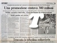 IL SECOLO XIX del 17 aprile 1986 - Sgominata a Torino una banda che organizzava il totonero. Di nuovo bufera sul mondo del calcio