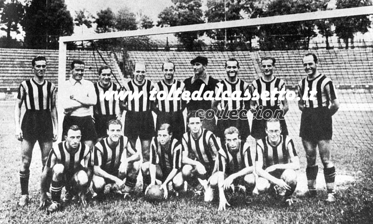La formazione dell'Ambrosiana Inter che ha vinto il campionato 1937-1938 (4 scudetto)
