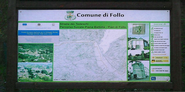 COMUNE DI FOLLO - Segnaletica turistica della "Strada dei Tedeschi"