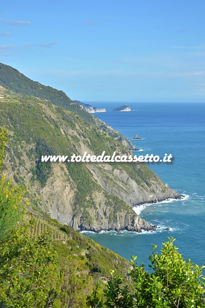 CINQUE TERRE - Vista sulla costa di Tramonti e isola del Tino (Patrimonio Mondiale dell'Umanit UNESCO)