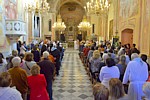 SANTUARIO DI SOVIORE - La chiesa gremita di fedeli per il rientro da Monterosso della statua della Madonna