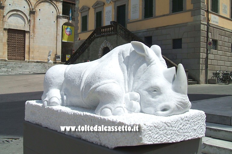 PIETRASANTA (Homo Faber - il pensiero e la mano, 2012) - "Baby Rhino" di Yemisi Wilson, scultura in marmo bianco (Studio Sem)