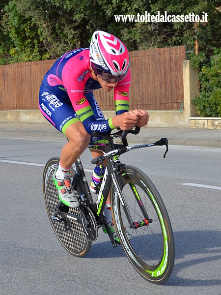 TIRRENO ADRIATICO 2016 - Ciclista del team svizzero LAMPRE - MERIDA in azione durante la cronometro a squadre a Lido di Camaiore