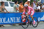 Danilo di Luca in maglia rosa al Giro d'Italia 2009
