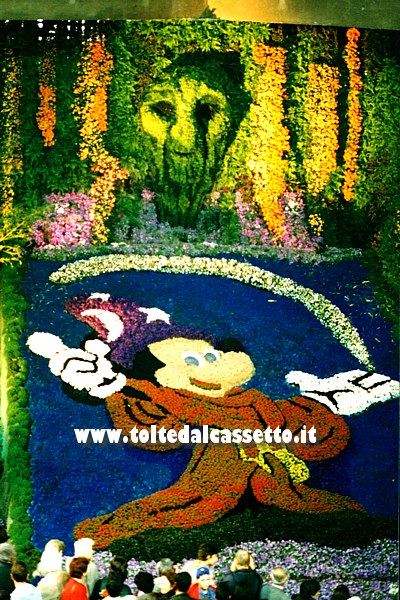 EUROFLORA 1996 - Un puzzle gigante di fiori compone l'immagine di Topolino