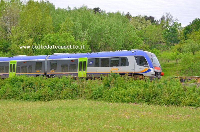 FERROVIA AULLA-LUCCA - Un treno ATR 220 Tr Swing attraversa la campagna di Rometta