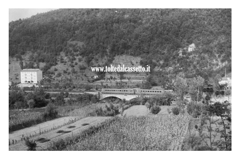 FERROVIA AULLA-LUCCA (foto d'epoca) - Littorine degli anni '60-'70 nella Valle del Lucido presso Gragnola