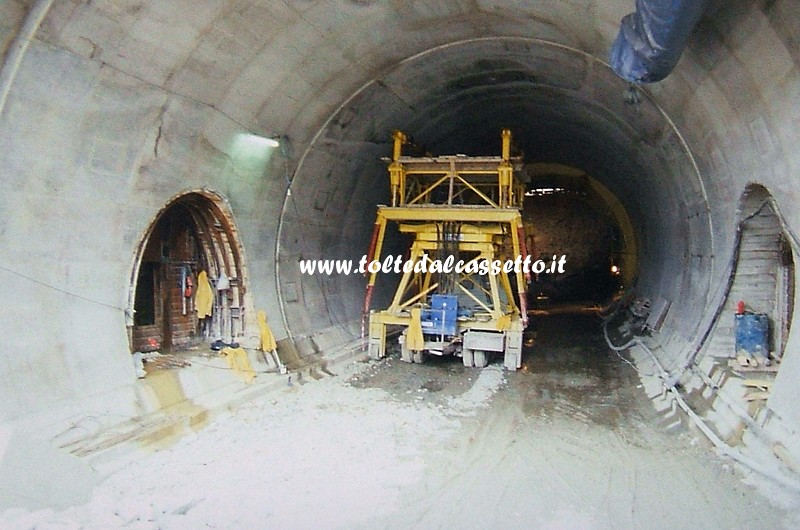 FERROVIA PONTREMOLESE - Interno della Galleria Serena durante i lavori di costruzione