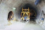 FERROVIA PONTREMOLESE - Interno della Galleria Serena in costruzione (tratto naturale)