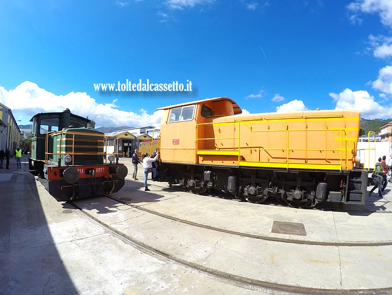 MUSEO TRENI STORICI DELLA SPEZIA (Open Day del 18 Marzo 2023) - Locomotive diesel da manovra sul piazzale della struttura