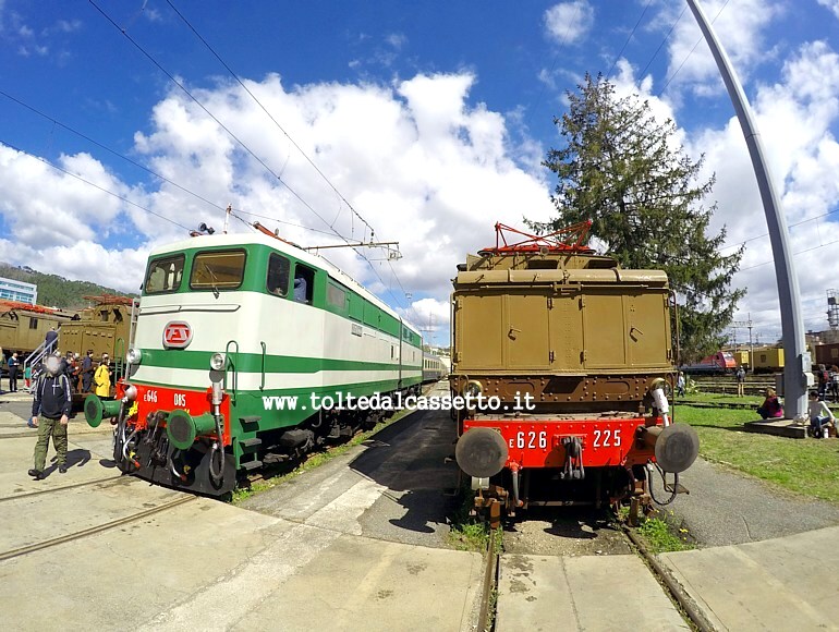 MUSEO TRENI STORICI DELLA SPEZIA (Open Day del 18 Marzo 2023) - Locomotive elettriche E.646-085 e E.626-225 nel piazzale del deposito