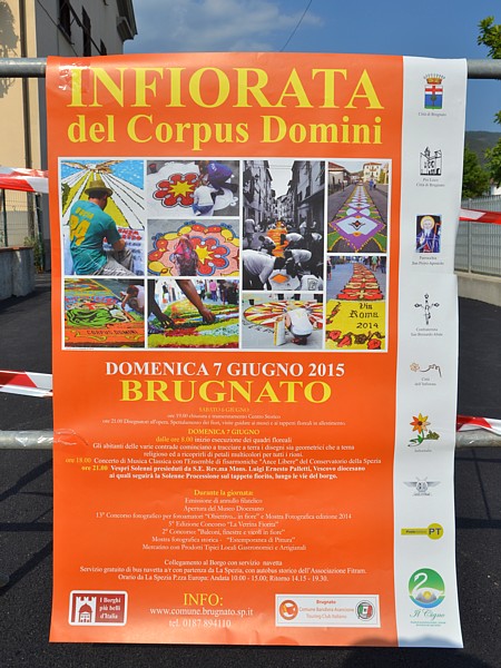 BRUGNATO (Infiorata del Corpus Domini 2015) - Manifesto pubblicitario dell'evento