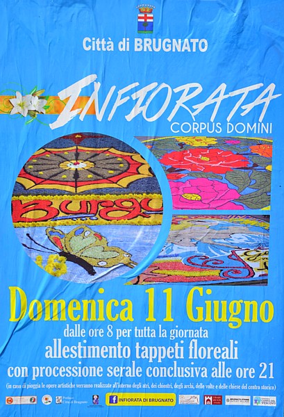 BRUGNATO (Infiorata del Corpus Domini 2023) - Manifesto col programma dell'evento