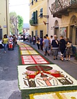 BRUGNATO (Infiorata del Corpus Domini 2007) - In Via Roma un quadro raffigurante un sacerdote che celebra la Santa Messa