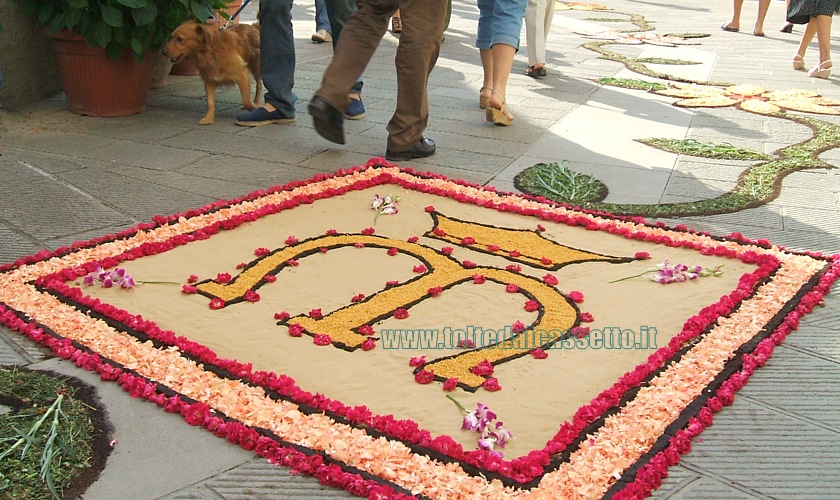 BRUGNATO (Infiorata del Corpus Domini 2010) - Disegno con simboli mariani