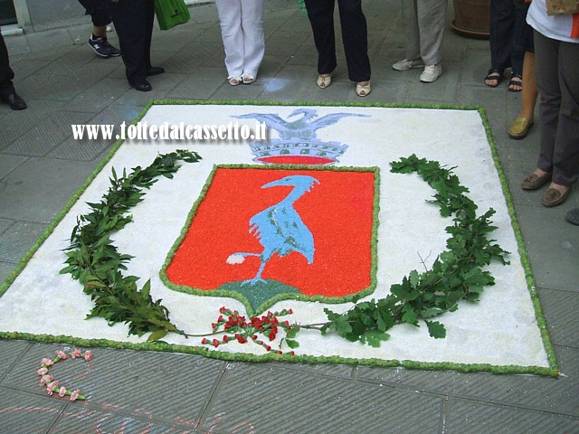 BRUGNATO (Infiorata del Corpus Domini 2012) - Quadro raffigurante lo stemma comunale