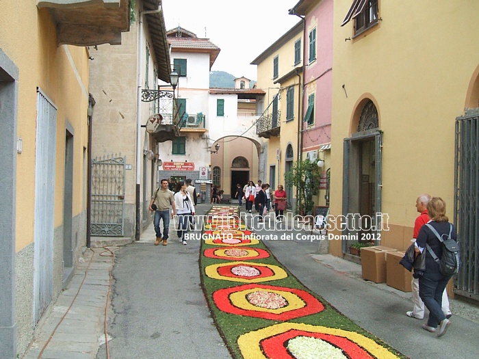 BRUGNATO (Infiorata del Corpus Domini 2012) - Il tappeto floreale in Via Roma