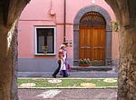 S.STEFANO DI MAGRA (Infiorata del Corpus Domini 2010) - Scorcio del tappeto verde in Via Mazzini