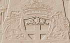 GENOVA - Effetto rilievo su immagine dello stemma cittadino, originato dai "Corsari Focesi".