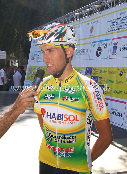 GIRO DELLA LUNIGIANA 2010 - Michael Guastini del team Toscana al box delle interviste