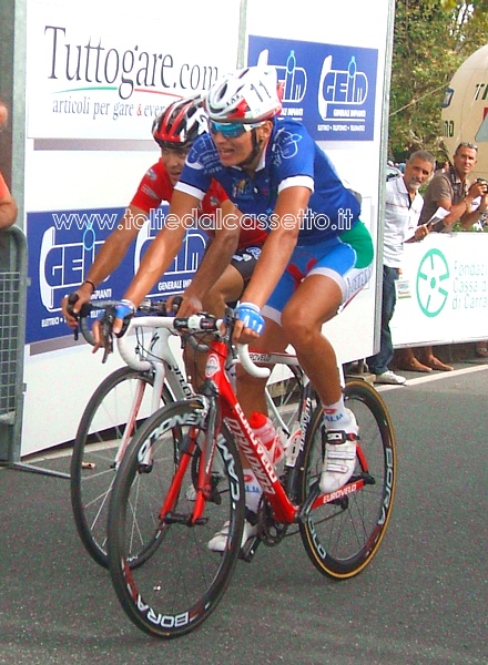 GIRO DELLA LUNIGIANA 2011 -  Simone Andreetta all'arrivo della tappa di Fosdinovo