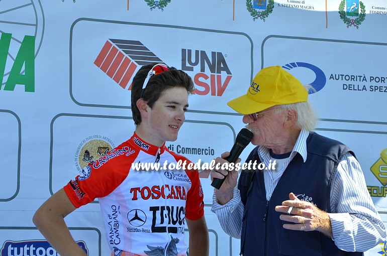 GIRO DELLA LUNIGIANA 2015 - Daniel Savini intervistato da Giorgio Tonelli, speaker della corsa