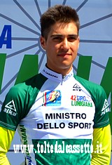 GIRO DELLA LUNIGIANA 2017 - Il toscano Andrea Innocenti (n.86) in maglia verde quale vincitore della 42a edizione della corsa