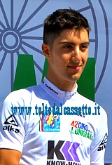 GIRO DELLA LUNIGIANA 2017 - Il lombardo Samuele Rubino (n.140) è arrivato quarto assoluto ed ha vinto la Classifica Giovani (maglia bianca)