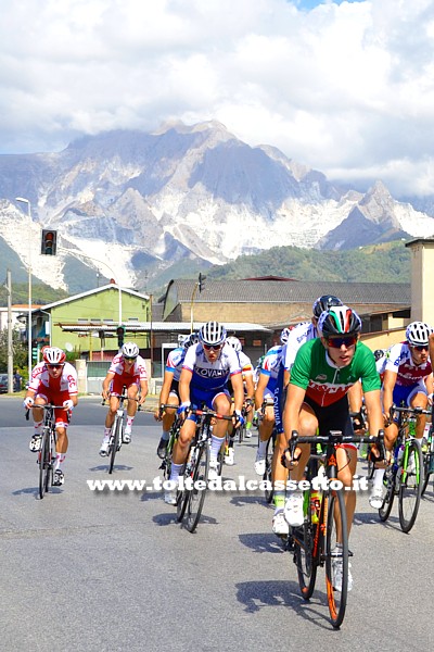 GIRO DELLA LUNIGIANA 2017 (prima tappa) - Il campione italiano Alessio Acco (n.85) a centro gruppo sul Viale Zaccagna a Carrara. Il toscano non ha brillato in questa occasione chiudendo al 37 posto in classifica