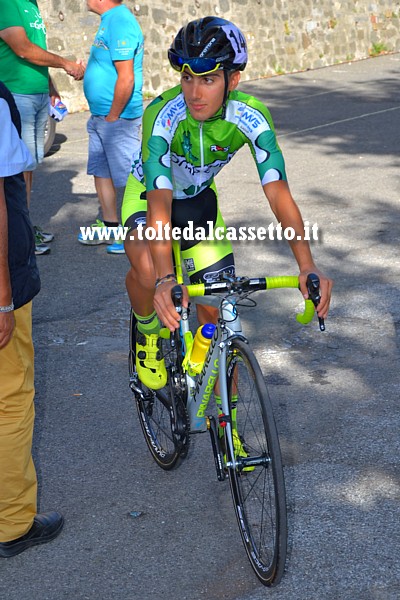 GIRO DELLA LUNIGIANA 2017 (seconda tappa) - Samuele Rubino (n.140) nel dopocorsa a Fosdinovo. Il lombardo al termine della corsa vincer la Classifica Giovani (maglia bianca)