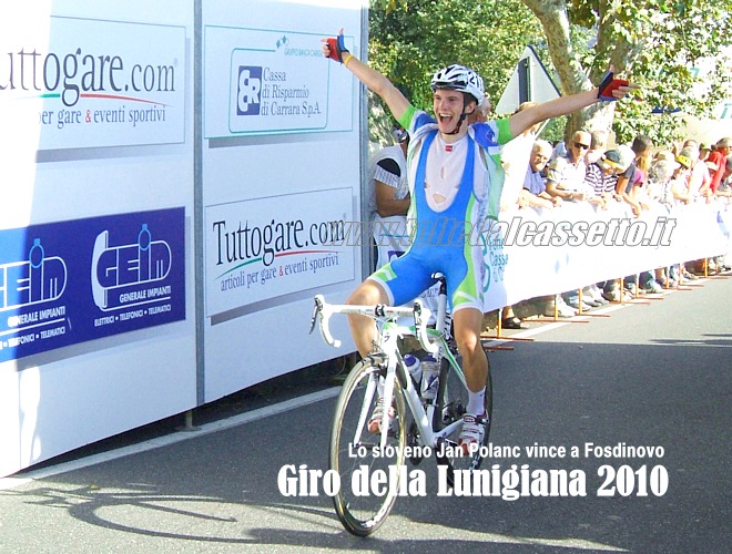 GIRO DELLA LUNIGIANA 2010 - Lo sloveno Jan Polanc vince la terza tappa con arrivo a Fosdinovo
