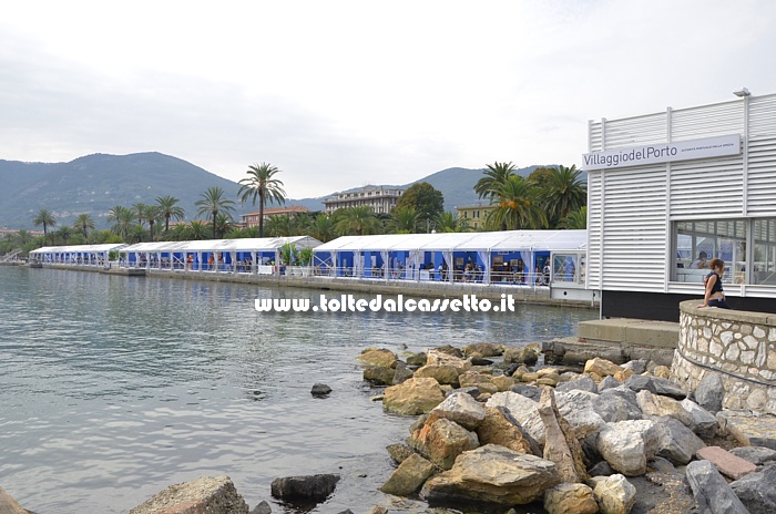 LA SPEZIA (Festa della Marineria 2013) - Il "Villaggio del Porto" alla Passeggiata Morin, open space con multimedia, ospitalit e dibattiti