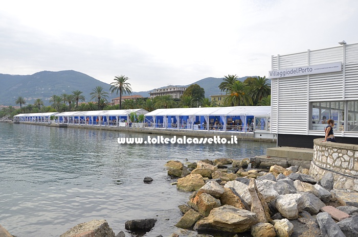 LA SPEZIA (Festa della Marineria 2013) - Il "Villaggio del Porto" alla Passeggiata Morin, open space con multimedia, ospitalit e dibattiti