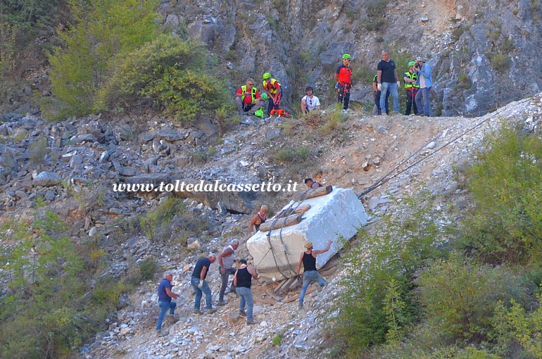 LIZZATURA STORICA 2023 (Ponti di Vara) - Il blocco di marmo prosegue la discesa verso valle