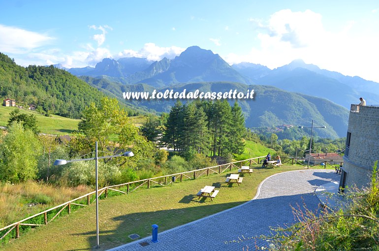 PASSO DEI CARPINELLI - La catena delle Alpi Apuane sullo sfondo dei verdi pascoli circostanti